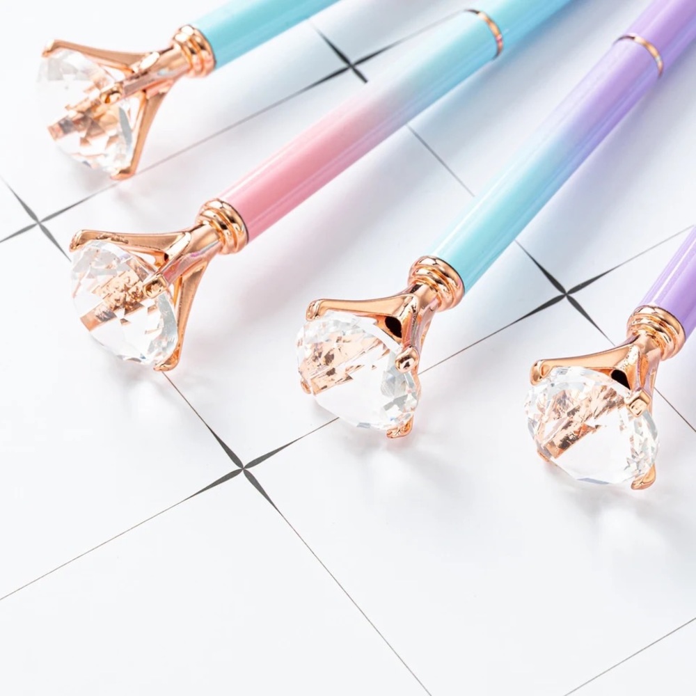 Cotton Candy, Gradient Color Diamond Pens, Medium Tip, Ball Point Pen, Set Of 4 - Picture 3 of 15